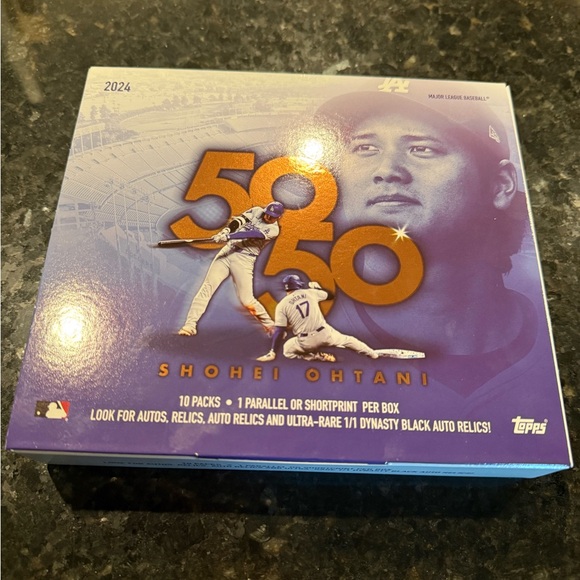 2024 Topps 50/50: Shohei Ohtani – 10-Packs comes with Box *unsealed* - Picture 2 of 3